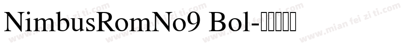 NimbusRomNo9 Bol字体转换